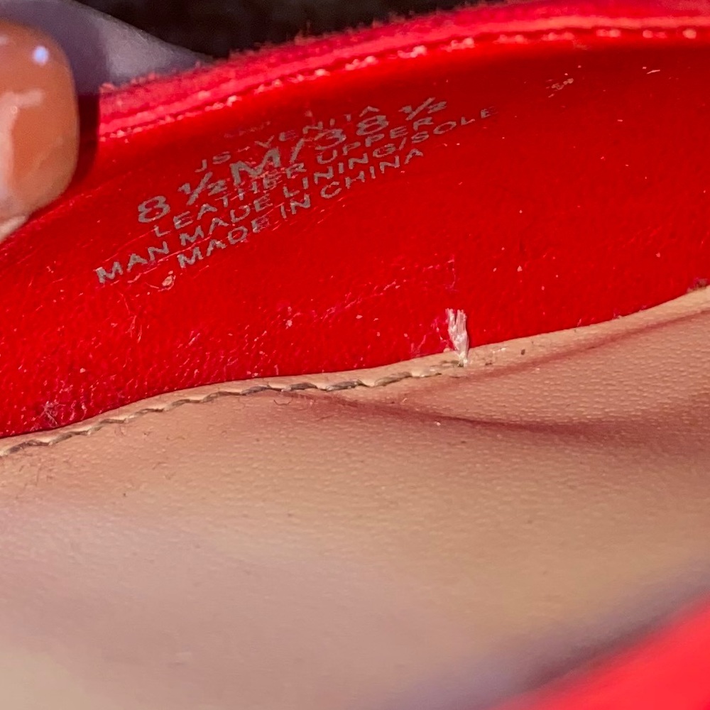 Jessica Simpson Red Elastic Strap Heels size 8.5 - Picture 7 of 10
